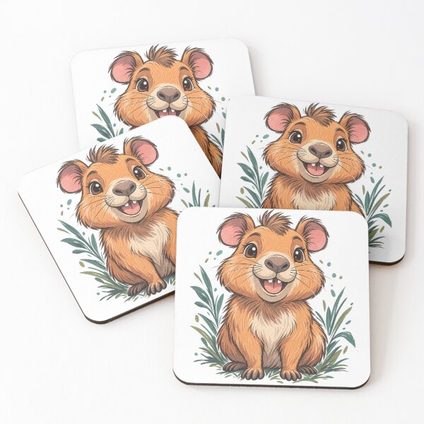 Item preview, Happy Little Groundhog – Cute Woodland Animal Illustration designed and sold by KateVil.