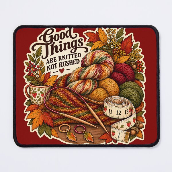 Item preview, Autumn Knitting Retro Print by PanaluPrint designed and sold by PanaluPrint .