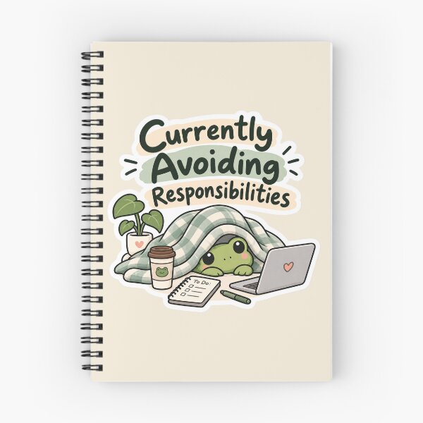 Item preview, Currently Avoiding Responsibilities – Funny Lazy Frog designed and sold by Sasas Design.