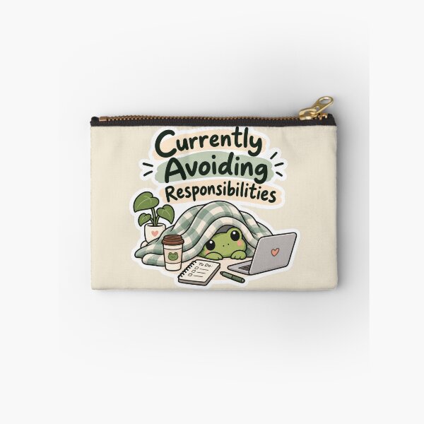 Item preview, Currently Avoiding Responsibilities – Funny Lazy Frog designed and sold by Sasas Design.