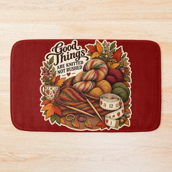 Item preview, Autumn Knitting Retro Print by PanaluPrint designed and sold by PanaluPrint .