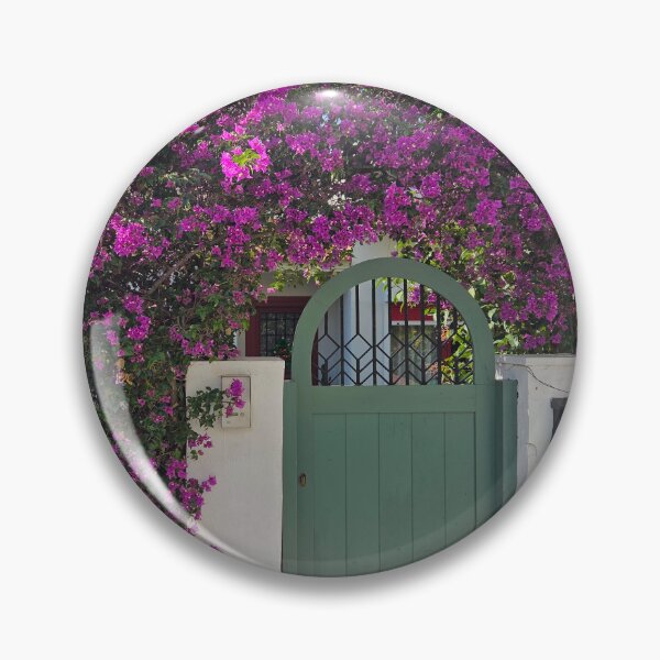 Item preview, Blooming Bougainvillea Arch over Greek Gate designed and sold by NinelRo.