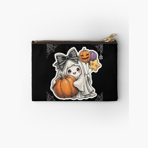 Item preview, Goth Coquette Ghost Pumpkin Balloons Halloween Kawaii designed and sold by HealingEraInk.