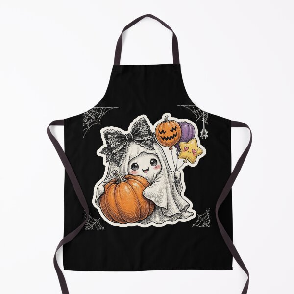 Item preview, Goth Coquette Ghost Pumpkin Balloons Halloween Kawaii designed and sold by HealingEraInk.