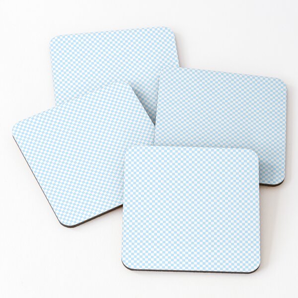 Item preview, White and Baby Blue Checkers Print All Over designed and sold by Feeling Artsy.