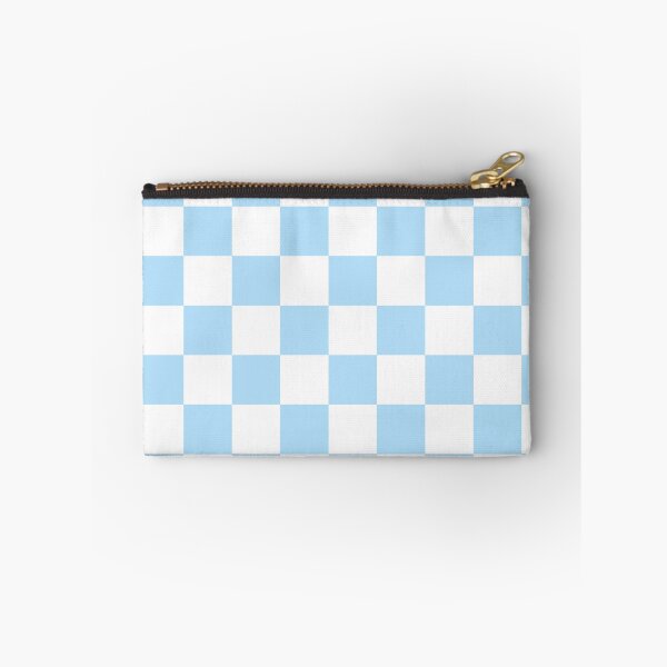 Item preview, White and Baby Blue Checkers Print All Over designed and sold by Feeling Artsy.