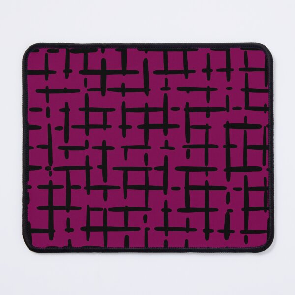 Item preview, Thick Black Broken Crosshatch on Dark Mulberry  designed and sold by KSimpson838.