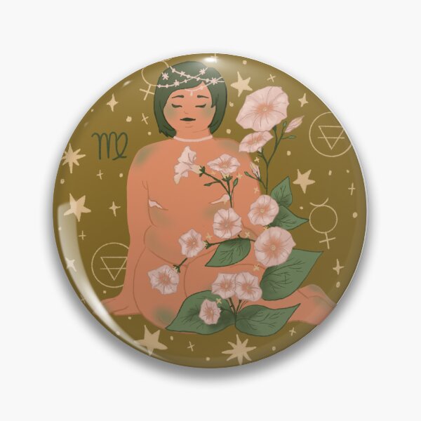 Item preview, Virgo zodiac flower constellation designed and sold by Erika Grench Art.