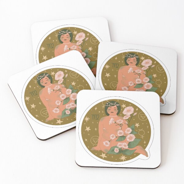 Item preview, Virgo zodiac flower constellation designed and sold by Erika Grench Art.