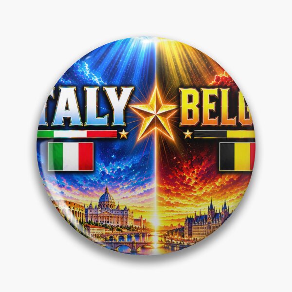 Item preview, Italy Belgium football match poster /cosmic neon football rival art  designed and sold by Nexus Space.