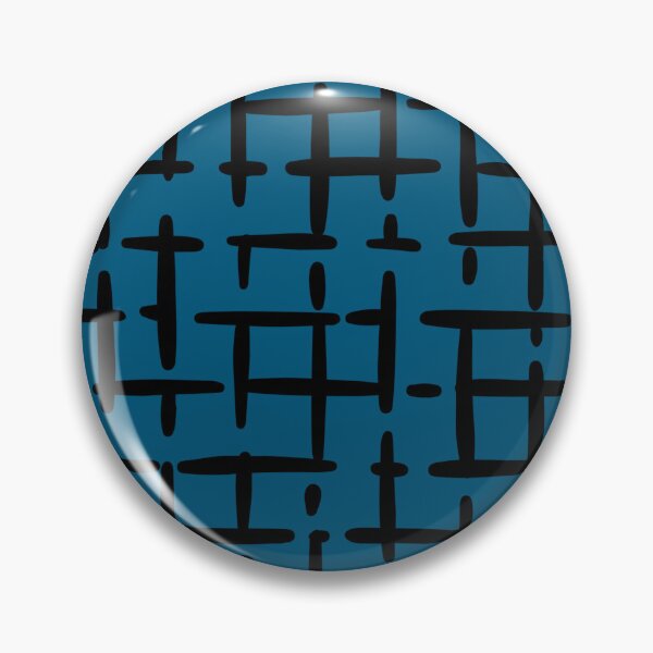 Item preview, Thick Black Broken Crosshatch on Steel Blue designed and sold by KSimpson838.