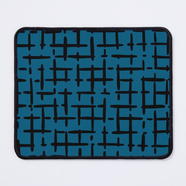 Item preview, Thick Black Broken Crosshatch on Steel Blue  designed and sold by KSimpson838.