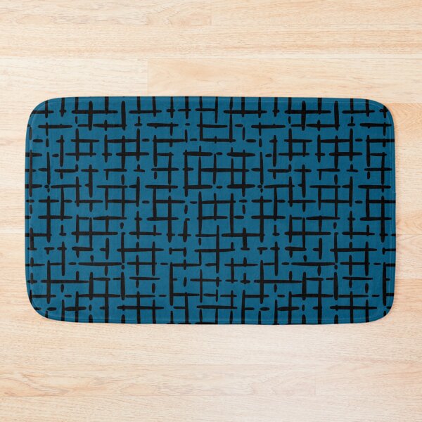 Item preview, Thick Black Broken Crosshatch on Steel Blue  designed and sold by KSimpson838.