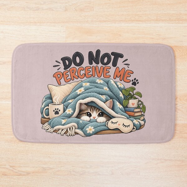 Item preview, Do Not Perceive Me – Funny Introvert Cat designed and sold by Sasas Design.