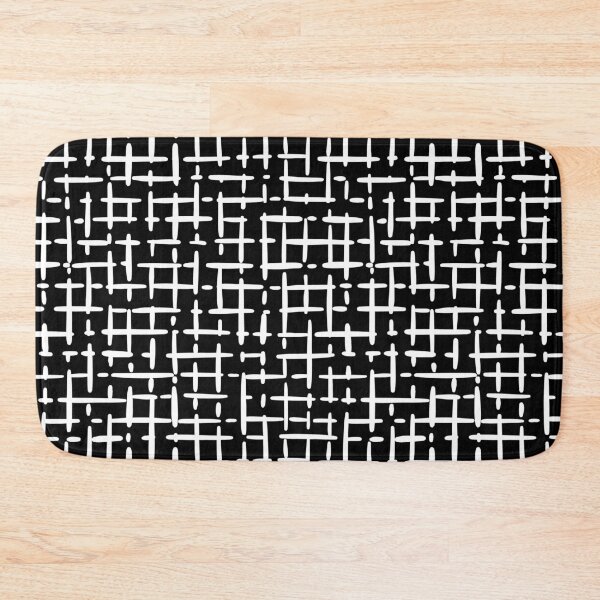 Item preview, Thick White Broken Crosshatch on Black designed and sold by KSimpson838.