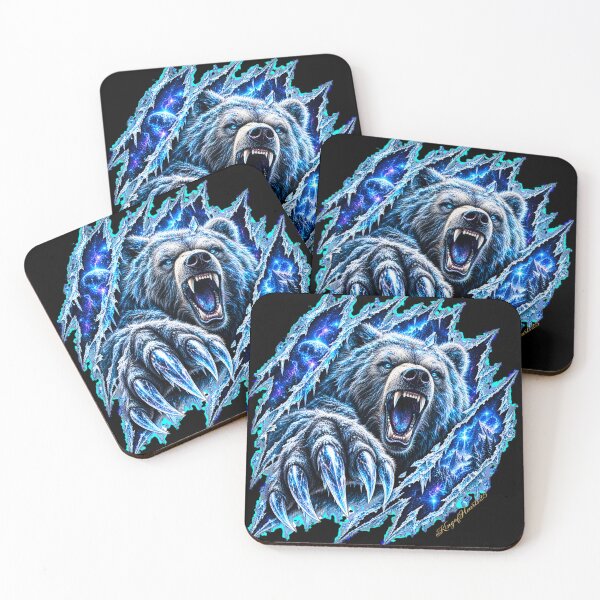 Item preview, Cosmic Bear Ice Claw Tear Frozen Galaxy Guardian designed and sold by KingofHearts25.