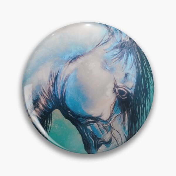 Item preview,  ´Bellisima´ Vibrant Blue Equestrian Horse Head Painting  designed and sold by Melissa Sadie Wright.