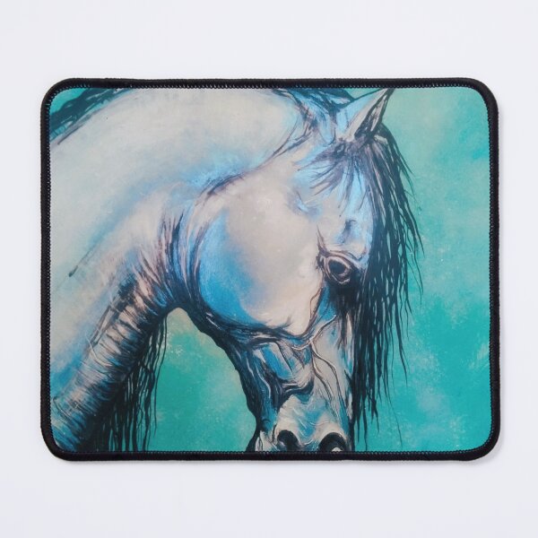 Item preview, ´Bellisima´ Vibrant Blue Equestrian Horse Head Painting designed and sold by Melissa Sadie Wright.