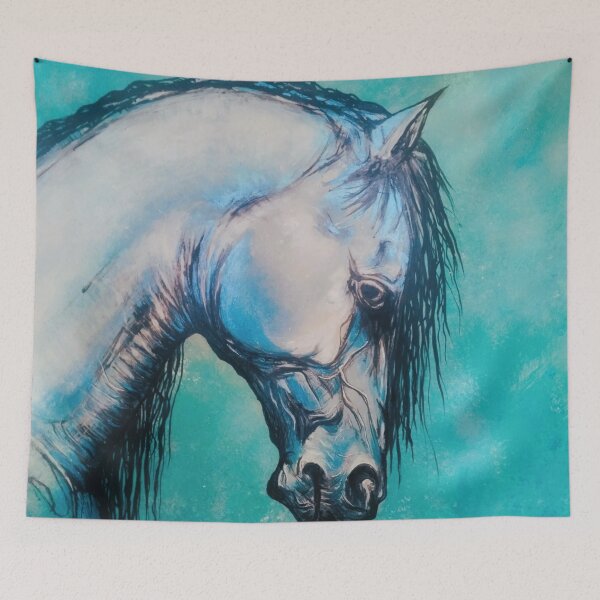 Item preview,  ´Bellisima´ Vibrant Blue Equestrian Horse Head Painting  designed and sold by Melissa Sadie Wright.