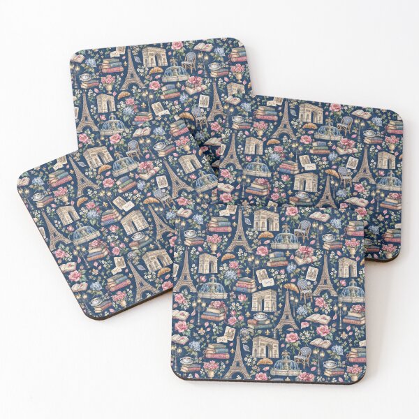Item preview, Dark Parisian Night Watercolor Pattern designed and sold by NoExcusesTraveller .