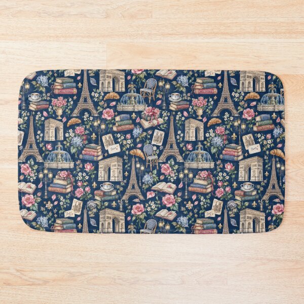 Item preview, Dark Parisian Night Watercolor Pattern designed and sold by NoExcusesTraveller .
