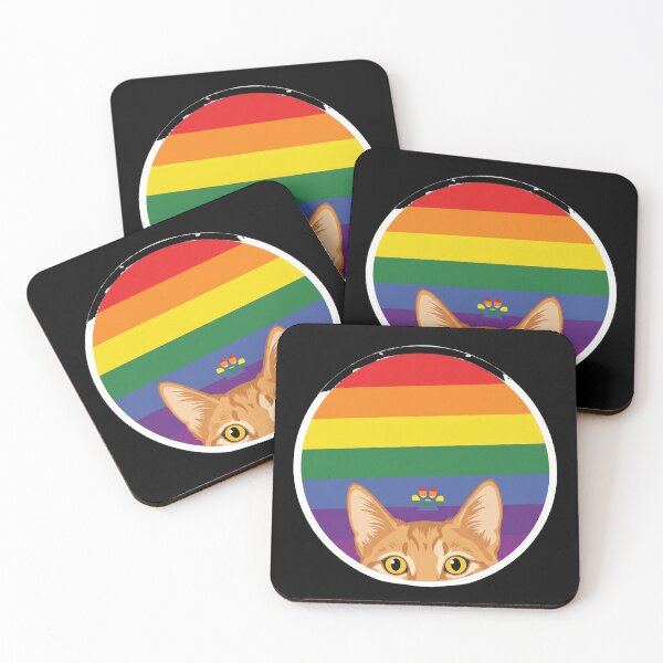 Item preview, Rainbow Pride Cat Orange Tabby Pride Month designed and sold by Retro Whiskers.