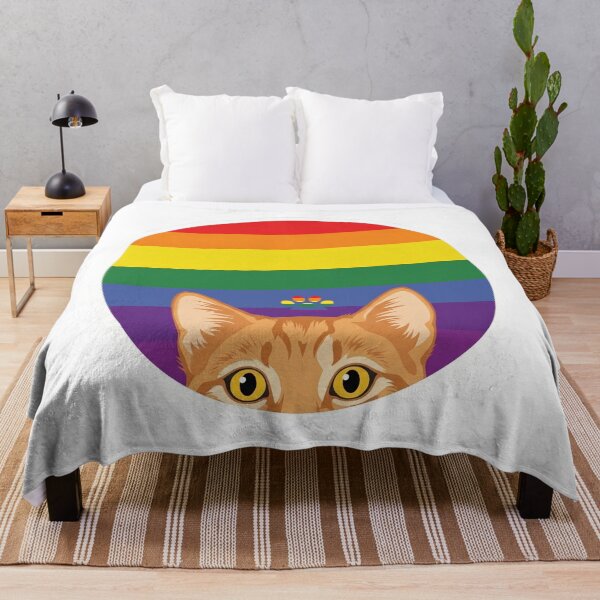 Item preview, Rainbow Pride Cat Orange Tabby Pride Month designed and sold by Retro Whiskers.