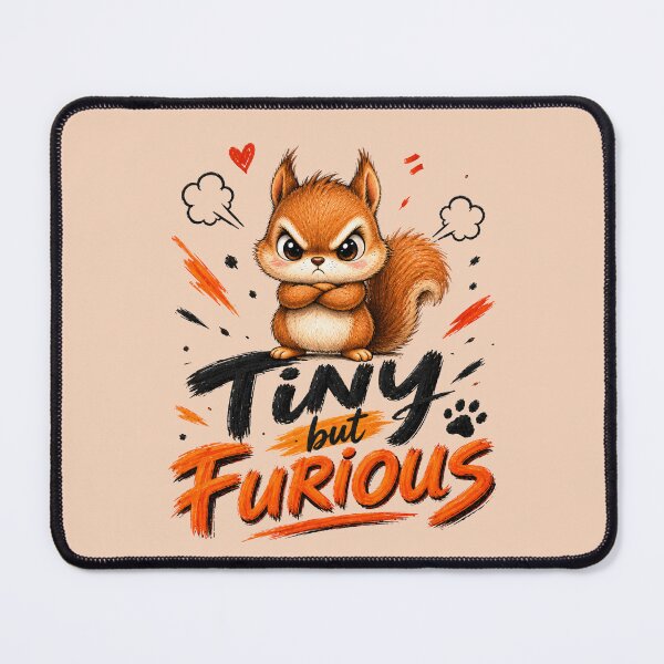 Item preview, Tiny but Furious Squirrel – Cute Angry Squirrel designed and sold by Sasas Design.