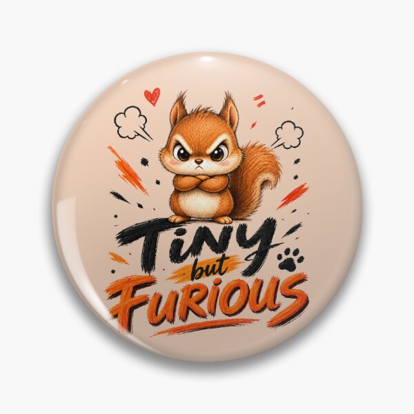 Item preview, Tiny but Furious Squirrel – Cute Angry Squirrel designed and sold by Sasas Design.