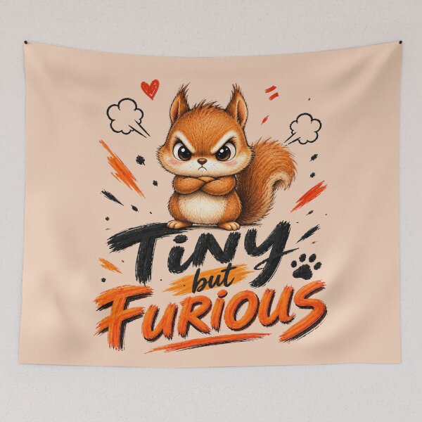 Item preview, Tiny but Furious Squirrel – Cute Angry Squirrel designed and sold by Sasas Design.