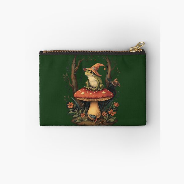 Item preview, Mystical Frog on Magic Mushroom - Vintage Botanical Illustration designed and sold by MargaretPolanco.