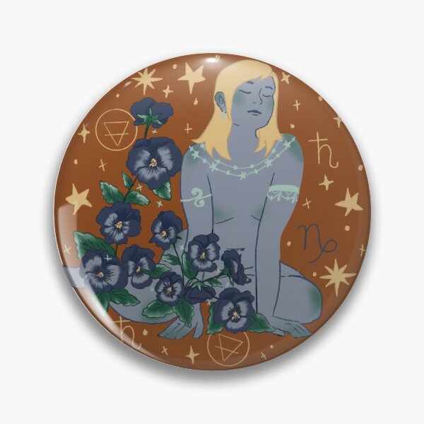 Item preview, Capricorn flower constellation designed and sold by Erika Grench Art.