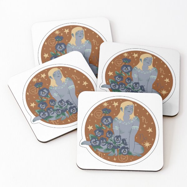 Item preview, Capricorn flower constellation designed and sold by Erika Grench Art.