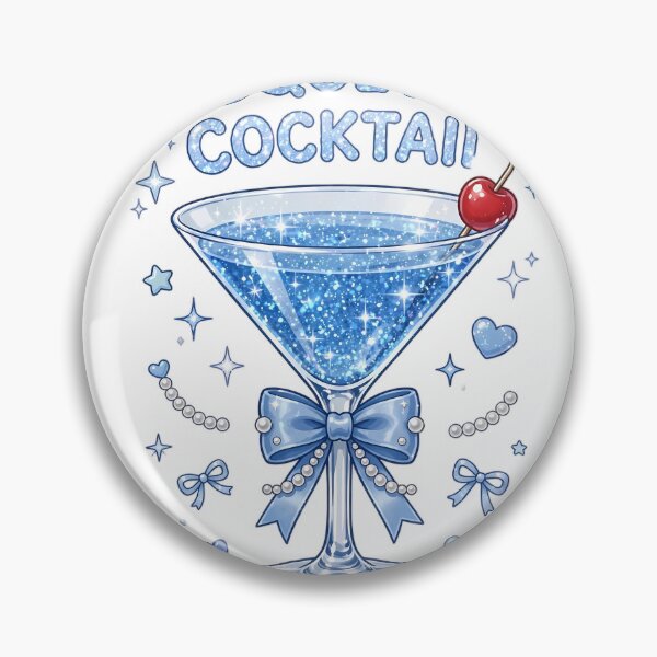 Item preview, Blue Coquette Cocktail Glitter Martini designed and sold by mochiMooco.