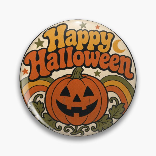 Item preview, Happy Halloween - Pumpkin - Retro Autumn Spooky designed and sold by JessArty ⭐⭐⭐⭐⭐.