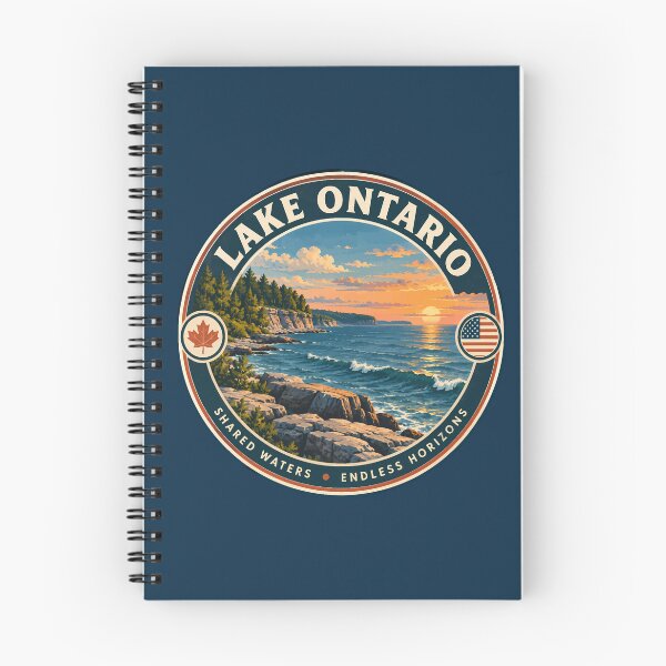 Item preview, Lake Ontario Illustration Travel Art Badge designed and sold by KrisSidDesigns.