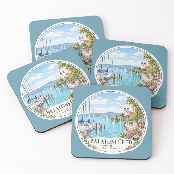 Item preview, Tihany Hungary Lake Balaton Lavender Travel Art designed and sold by GusiaTreasures.