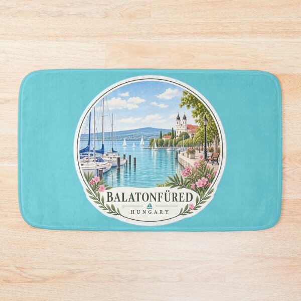 Item preview, Tihany Hungary Lake Balaton Lavender Travel Art designed and sold by GusiaTreasures.