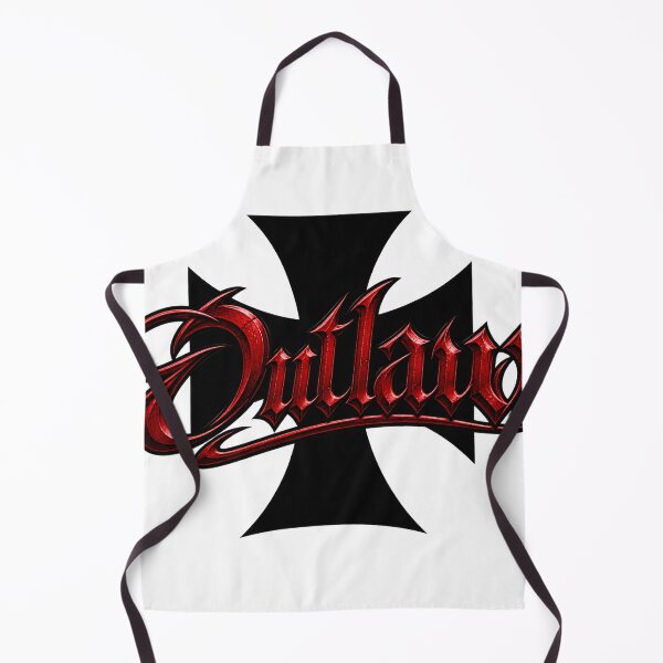Item preview, Outlaw Iron Cross Biker Style - Metal Chrome Typo designed and sold by Legacy Apparel Co..