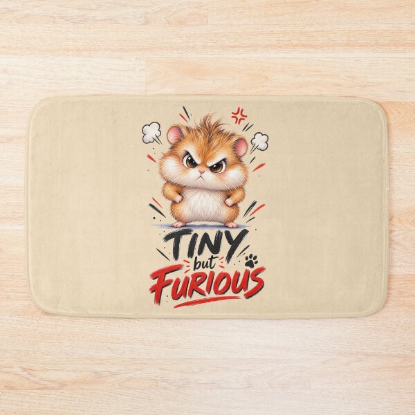 Item preview, Tiny but Furious Hamster – Funny Angry Hamster designed and sold by Sasas Design.