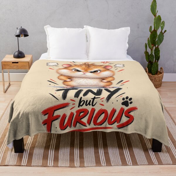 Item preview, Tiny but Furious Hamster – Funny Angry Hamster designed and sold by Sasas Design.