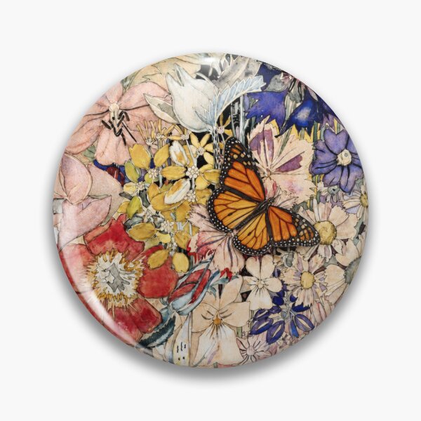 Item preview, Watercolor Floral with Monarch Butterfly designed and sold by cbfineart.