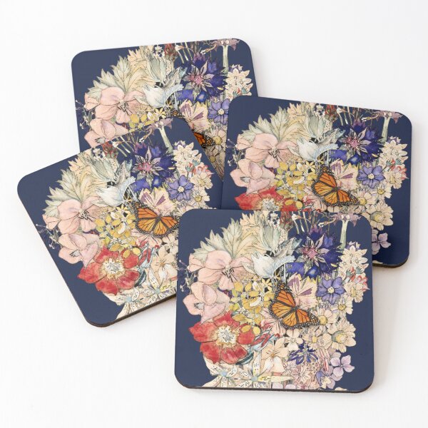 Item preview, Watercolor Floral with Monarch Butterfly designed and sold by cbfineart.
