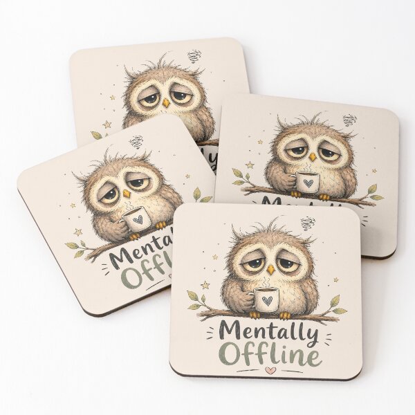 Item preview, Mentally Offline Owl designed and sold by Sasas Design.