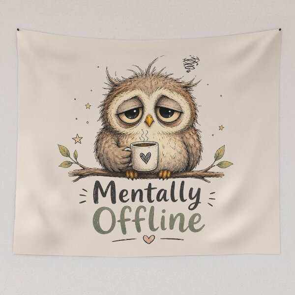 Item preview, Mentally Offline Owl designed and sold by Sasas Design.