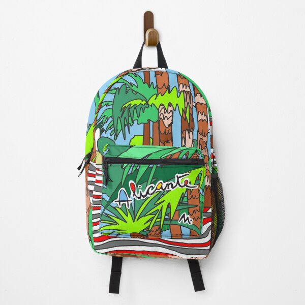 Item preview, Alicante esplanade with palm trees, illustration, souvenirs, travel mementos, visit to Alicante in color designed and sold by Miduart.