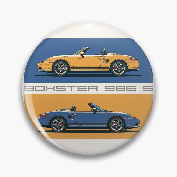 Item preview, 2 Porsche 986 Boxsters Blue and yellow illustration Essential  designed and sold by blackdogshop.