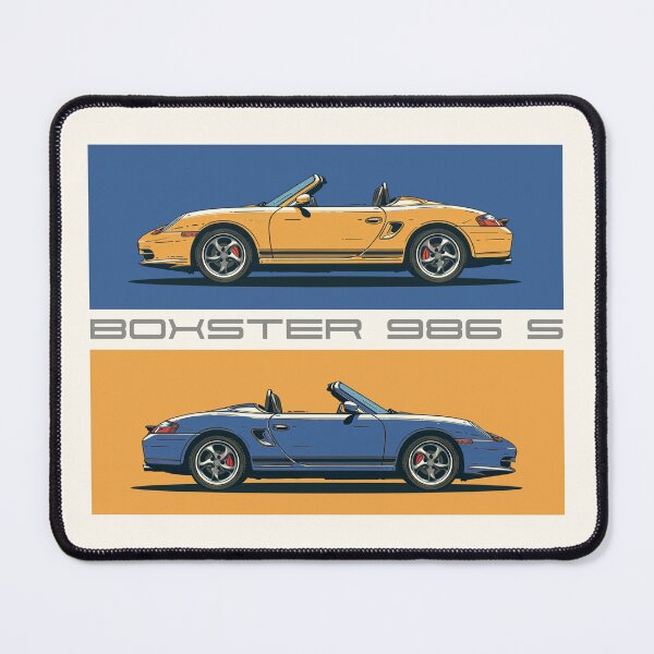 Item preview, 2 Porsche 986 Boxsters Blue and yellow illustration Essential  designed and sold by blackdogshop.