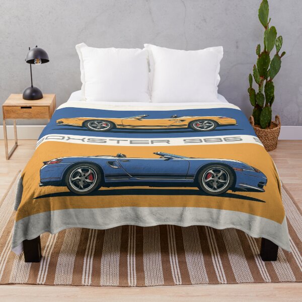 Item preview, 2 Porsche 986 Boxsters Blue and yellow illustration Essential designed and sold by blackdogshop.