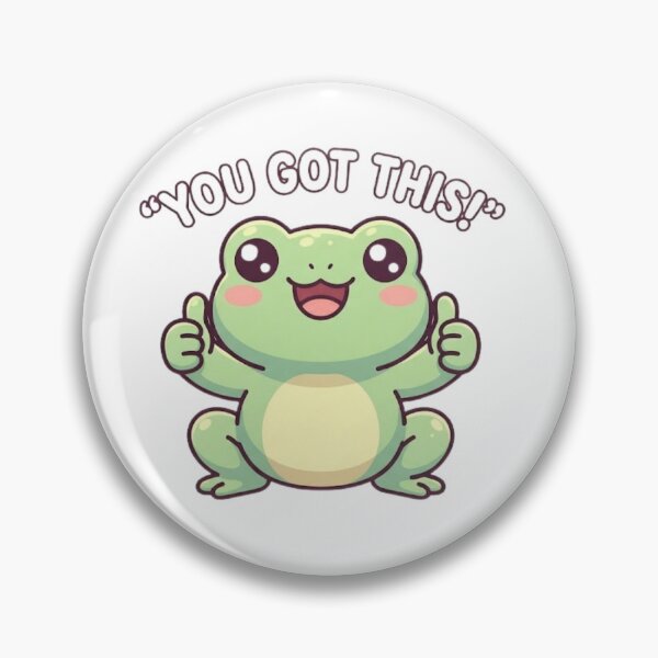 Item preview, You Got This Cute Frog Sticker designed and sold by lailakhalaf.